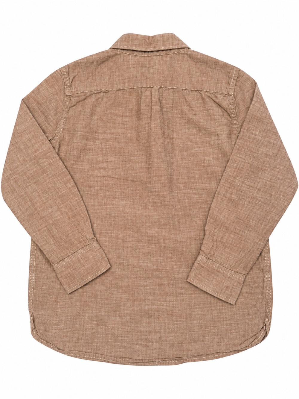 GAP Denim Boys Large 10–11 Brown Cotton Chambray Button-Down Shirt - Picture 4 of 4